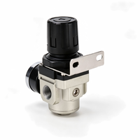Vanne de régulation pneumatique 3/8 " AR3000-03 en alliage d'aluminium avec support et manomètre