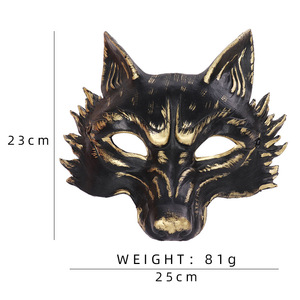 Máscara de Halloween de espuma PU <span class=keywords><strong>3D</strong></span> de zorro animal, personalizable, superventas para comercio exterior, carnaval, baile de Mardi Gras y fiestas. - Product Image 2