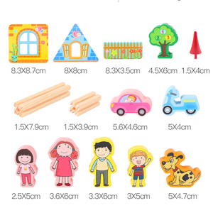 Blocs de construction éducatifs pour enfants, château à assembler, 128 pièces, colorés, maître de l'architecture en bois, jouet - Product Image 6