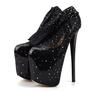 รองเท้าส้นสูงแบบตาข่ายสำหรับผู้หญิง ไซส์ 50 สำหรับนักเต้นโพลแดนซ์ ส้นเข็มสูง 19 ซม. รองเท้าสำหรับนางแบบ - Product Image 4