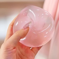 Vaseline Coconut Oil Squishy Transparan Bola Bubuk Penghilang Stres Lambat Mengembang Kembali Mainan Penghilang Stres Tanpa Kembang Kembali
