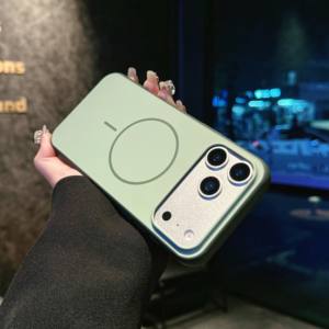 Coque pour téléphone 17ProMax, design professionnel en PC, antichoc, sensation de peau d'air, adsorption magnétique, sensation avancée, coque à blocs de couleur - Product Image 2