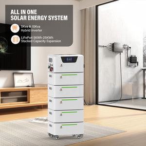 Batteries solaires <span class=keywords><strong>48v</strong></span> 200ah 100ah 300ah 400ah <span class=keywords><strong>500ah</strong></span> tout en un batterie au lithium de stockage d'énergie empilable 25kwh système solaire domestique - Product Image 3