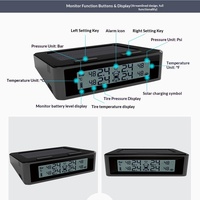 Capteur universel Tpms Système de pression des pneus sans fil solaire de haute précision Mise sous/hors tension automatique