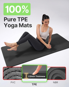 Tapete de Yoga de Alta Densidad Extra Grueso de 15 mm, Tapete de Gimnasio Antideslizante de Espuma con Correa de Transporte - Product Image 2