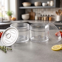 Pot en plastique transparent de qualité alimentaire PET à paroi simple, 150 ml, 190 ml, 5 oz, 6 oz, pour cosmétiques et crèmes, fabriqué en Chine