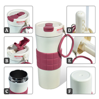 Gobelet isotherme en acier inoxydable écologique personnalisé de 20 oz pour le bureau, portable pour l'extérieur, avec paille pour couple, vente en gros