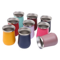 Tasse à Yerba Maté en Acier Inoxydable 160ml, Gourde Mate Isotherme Sous Vide avec Paille Filtrante pour la Consommation de Thé Sud-Américain