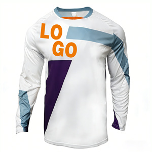 <span class=keywords><strong>Maglia</strong></span> da <span class=keywords><strong>Ciclismo</strong></span> a <span class=keywords><strong>Maniche</strong></span> <span class=keywords><strong>Lunghe</strong></span> per Uomo, Traspirante, per Downhill e MTB, in Poliestere ad Asciugatura Rapida e Anti-umidità, per Corse in Moto - Product Image 4