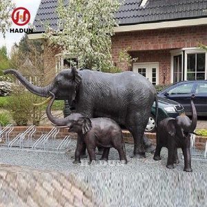 Statua <span class=keywords><strong>di</strong></span> <span class=keywords><strong>Elefante</strong></span> e Cucciolo <span class=keywords><strong>di</strong></span> <span class=keywords><strong>Elefante</strong></span> in Bronzo per Esterni con Incisione, Marca HADUN - Product Image 6