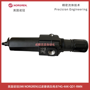 วาล์วลดแรงดันนอร์เกรน B74G-4AK-QD1-RMN 1/4 นิ้ว สำหรับแก๊สและลม - Product Image 1