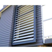 Panneau de persiennes en aluminium Clôture de fenêtre Volets de plantation Système de ventilation à ouverture fixe Brise-soleil Jalousie Aveugle en alliage d'aluminium