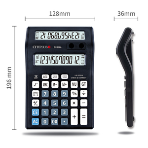 <span class=keywords><strong>Calculatrice</strong></span> de <span class=keywords><strong>bureau</strong></span> CITIPLUS à double écran, grande taille, couleur noire, pour le <span class=keywords><strong>bureau</strong></span> et les supermarchés, alimentée par piles, article de papeterie - Product Image 5