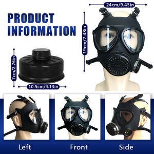 Respirator Silikon Berkualitas Tinggi, Dapat Digunakan Kembali, Anti Radiasi Nuklir, Masker <span class=keywords><strong>Gas</strong></span> Full Face untuk Perlindungan <span class=keywords><strong>Gas</strong></span> Beracun - Product Image 2