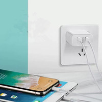 Adaptador de Corriente Eléctrico Mini de 5V 2.4A con Doble Puerto y Protección Contra Cortocircuitos, Enchufe US/EU para Teléfonos Android