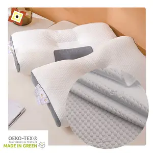 弹性100% 涤纶面料针织提花面料床垫防过敏枕头面料涤纶绉纱