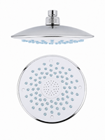 Pommeau de douche fixe moderne chromé, raccord pivotant standard G1/2, haute pression, économie d'eau, installation facile