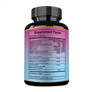 <span class=keywords><strong>Integratore</strong></span> di <span class=keywords><strong>Collagene</strong></span> Tipi I, II, III, V, X, Biotina, Cheratina, Acido Ialuronico 14-in-1, <span class=keywords><strong>Integratore</strong></span> Alimentare per Adulti, 90 Capsule, Confezione Personalizzabile - Product Image 2