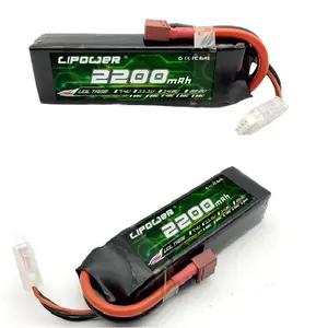 2200 mah 7.4v Lipo סוללת עבור Quadcopter סוללה 11.1v 2200 mah 6000 mah סוללה תיק ליפו עבור RC צעצועי RC מטוס רכב