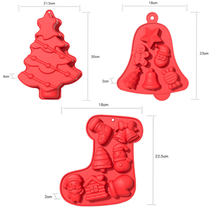 Stampo in Silicone di Natale 250726 per la decorazione di torta rettangolare stampo per cioccolato per la cottura a tema natalizio di cottura - Product Image 2