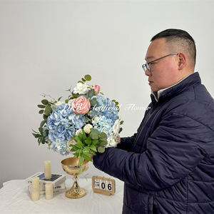 DKB Wholesale, nouvelle conception, petite boule de fleurs, centre de table artificiel de qualité supérieure, boule de fleurs de 30 cm - Product Image 6