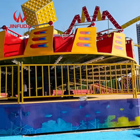 Manège tournant en acier durable et PRV pour parcs d'attractions et fêtes foraines en extérieur, idéal pour les entreprises