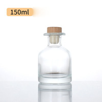 Portable 120ML épaissi Transparent parfum rotin Diffusion bouteille Spot fleur Arrangement désodorisation avec bouchon joint