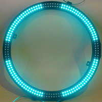 Anneau LED DMX de 15 pouces, 240 LED, 60 pixels, changement de couleur RVB, lumière de scène LED programmable pour la décoration de discothèque et de bar