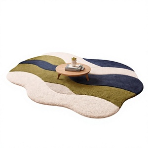 High Quality Hand Tufted Woolen Area Rug Handmade High-Low Pile Living Kitchen Office Prayer By INDIAN TEXTILES H/L - Product Image 1