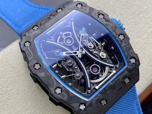 Reloj Mecánico Luminoso de Lujo y Súper Calidad, Resistente al Agua, 44 mm, Movimiento Tourbillon de Fábrica JB, RM53-01, NTPT, Esqueleto de Carbono - Product Image 2