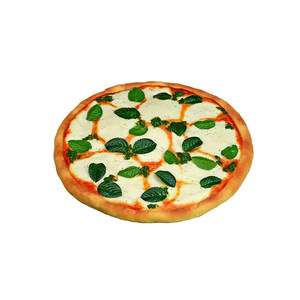 Fausse pizza pour la photographie, avec fromage, basilic et bœuf, accessoire de présentation personnalisé pour vitrine de restaurant - Product Image 5