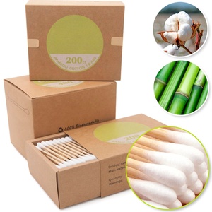100 Hisopos Redondos de Algodón Orgánico de Bambú, Hechos en China, en Caja de Papel - Product Image 2
