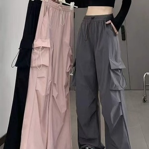 <span class=keywords><strong>Pantalon</strong></span> cargo ample à taille haute respirant et personnalisé pour l'été, avec plusieurs poches, style streetwear, <span class=keywords><strong>pantalon</strong></span> large pour femmes - Product Image 1