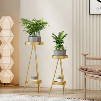 Frais à la mode en fer forgé étagère à fleurs étagère intérieur salon balcon sol-debout vert radis plante pot de fleurs Pack