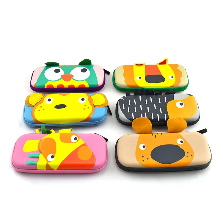 High quality customized cute EVA zipper heat-transfer printing pencil case