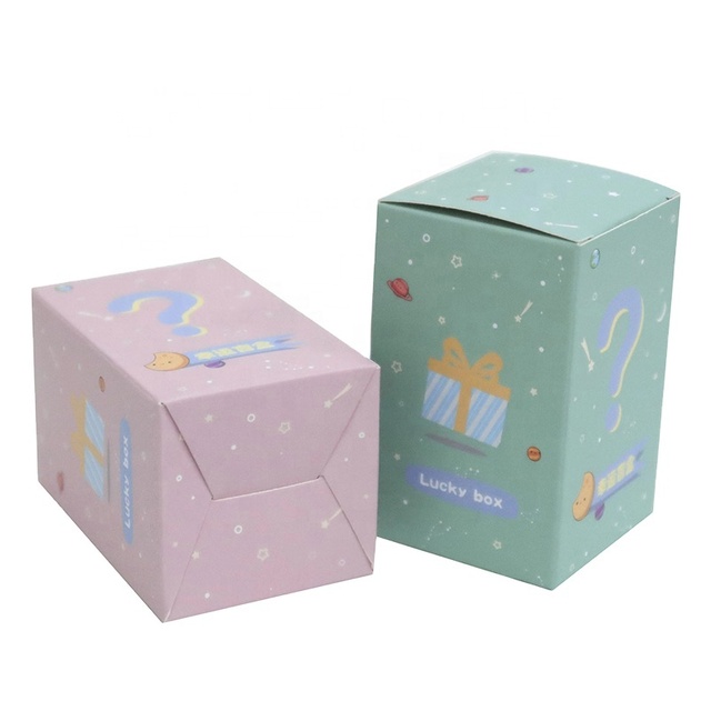 Custom Blind Mystery Box Gift Packaging Surprise Box with Matt Lamination Embossing UV Coating Art Paper
