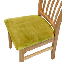 Couvertures de chaise en velours renard argenté épaissi de qualité supérieure Protecteur de coussin en Spandex pour chaises surdimensionnées