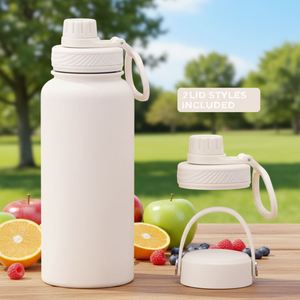 Popular Botella Termo de Acero Inoxidable con Aislamiento, Diseño Clásico, para Deportes al Aire Libre y Uso en Coche, 32oz - Product Image 1