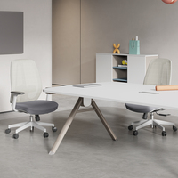 Table de conférence de bureau moderne et durable pour 6 à 12 personnes, utilisation hôtelière, table de négociation en panneaux de bois, table de salle de réunion, fourniture d'usine