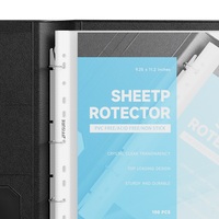 AFFISURE-bolsa de plástico transparente perforada A4, bolsa impermeable de 11 agujeros, carpeta de archivos, Protector de hoja, bolsillos de polietileno, A4