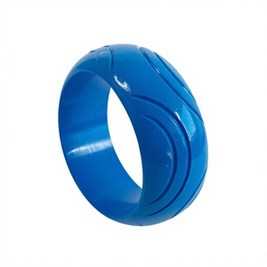 Best Quality Colorful Resin Carved Bangles Set for Children Cute Fashionable <b>Bracelets</b> <b>Red</b> Blue Yellow Green Stackable Design - Product Image 2
