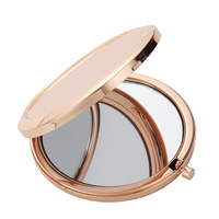 RubySub Miroir de poche cosmétique en métal avec impression photo par sublimation Miroir intelligent