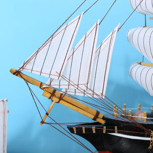 Modèle de bateau pirate en bois, bateau à voile, décoration nautique artisanale, décoration de table, bateau de pêche miniature, artisanat - Product Image 5