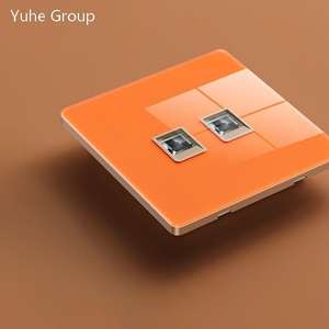 Prise murale à écran tactile en verre, double prise, panneau encastré - Product Image 4