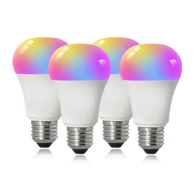 Amazon Hot RGB Smart LED bulb wifi bluetooth 2.4g Tuya alexa APP brightness adjustable 9w for party