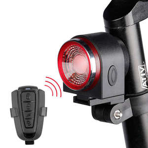 Antusi A8 Pro Portable Bicycle <b>Rear</b> <b>Light</b> Smart LED Taillight Waterproof Remote Control Super Bright Rechargeable Alarm Night - Product Image 1