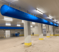 Systèmes de diffuseurs de conduits carrés en tissu DuctSox pour usage industriel, anti-corrosion, flexibles, faciles à installer, polyvalents, pour le chauffage, les hôpitaux