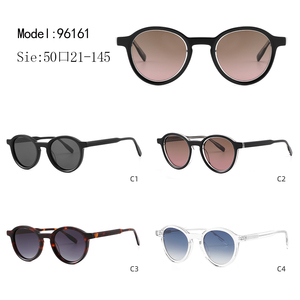 Gafas de Sol Unisex Redondas con Montura Completa, Marco de Concha de Tortuga, Lentes Degradadas, Protección UV400, Estilo Retro, Casual para Adultos - Product Image 3