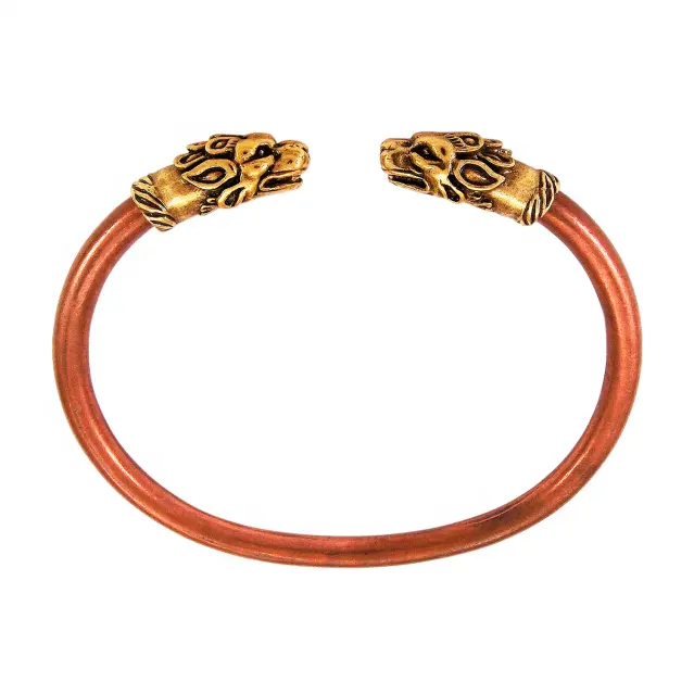 Wholesale Custom Brass Copper Cast Scythian Bracelet Bangle "Wolves" Fine Jewelry Gifts Casual For Men For Women