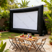 Grand écran de film gonflable géant pour l'extérieur, pour l'arrière-cour, étanche à l'air, avec projecteur